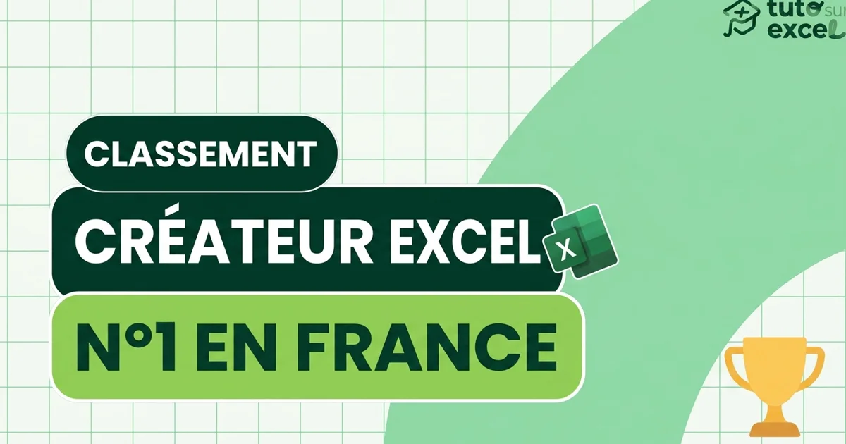 TutoSurExcel classé n°1 des créateurs Excel en France