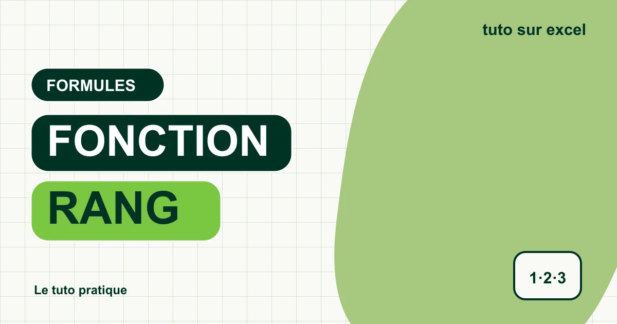 Fonction RANG dans Excel : classer les valeurs et les ex aequo
